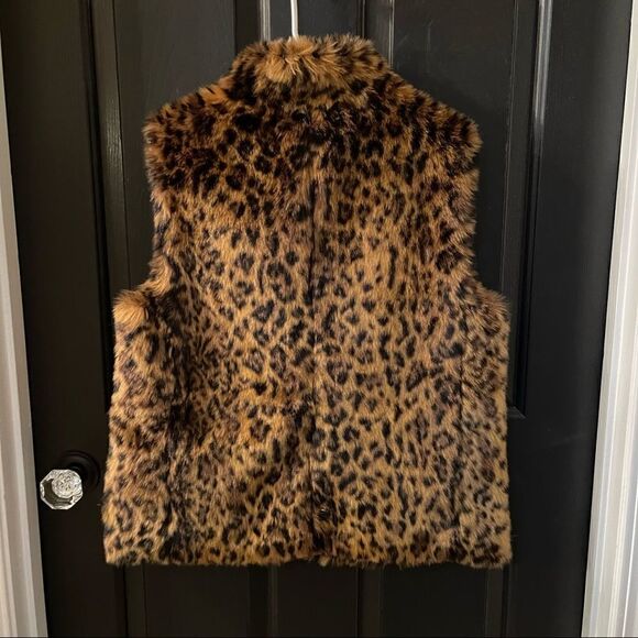 J.Crew Leopard Faux Fur Vest (medium) - Picture 2 of 4